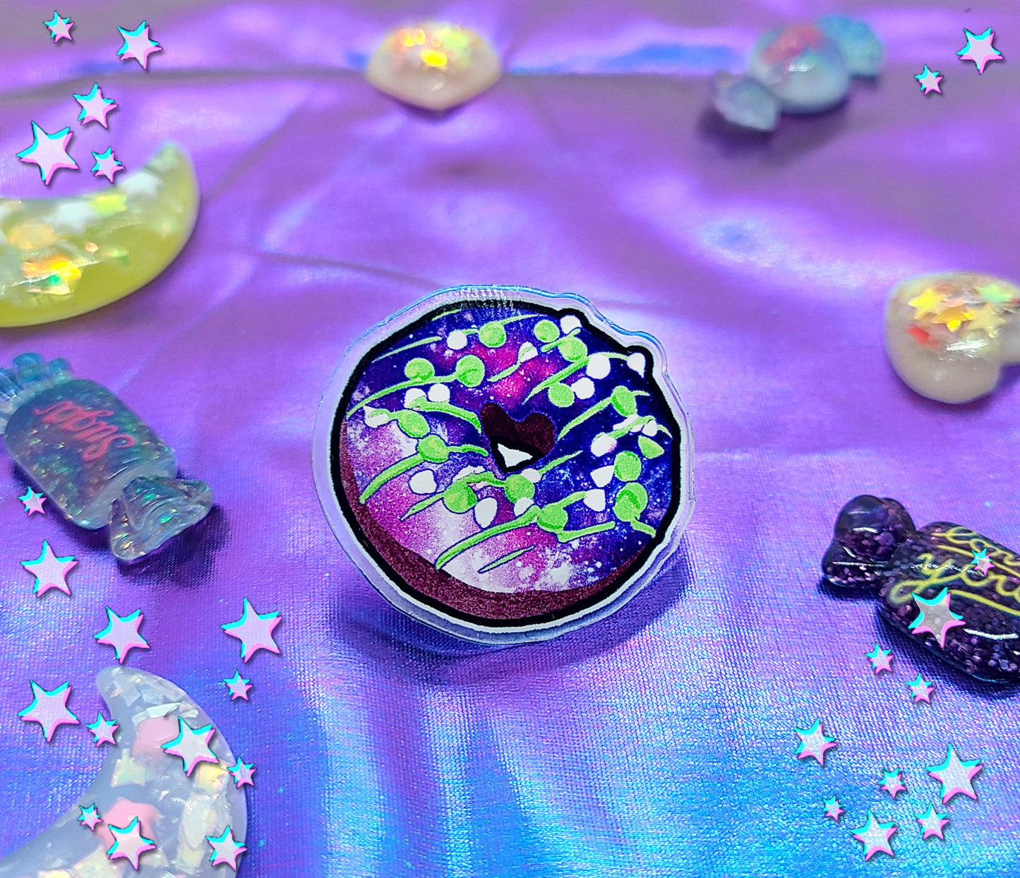 Galaxy Doughnut | Acrylic Pin