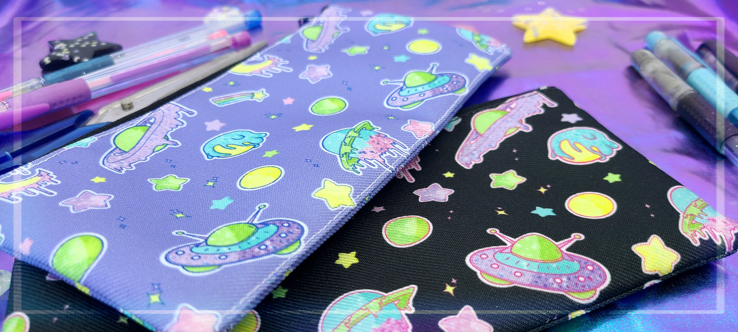Candy Space Canvas Zipper Pouch | Pencil Pouch, Coin Purse