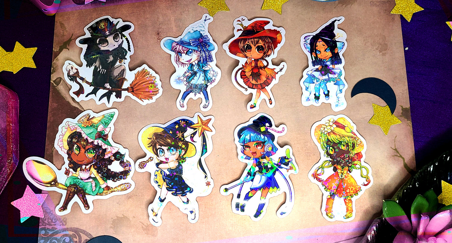 Holographic Witch Sticker | Holo Print, Sticker Sheet Bundle | Flair Witch Project