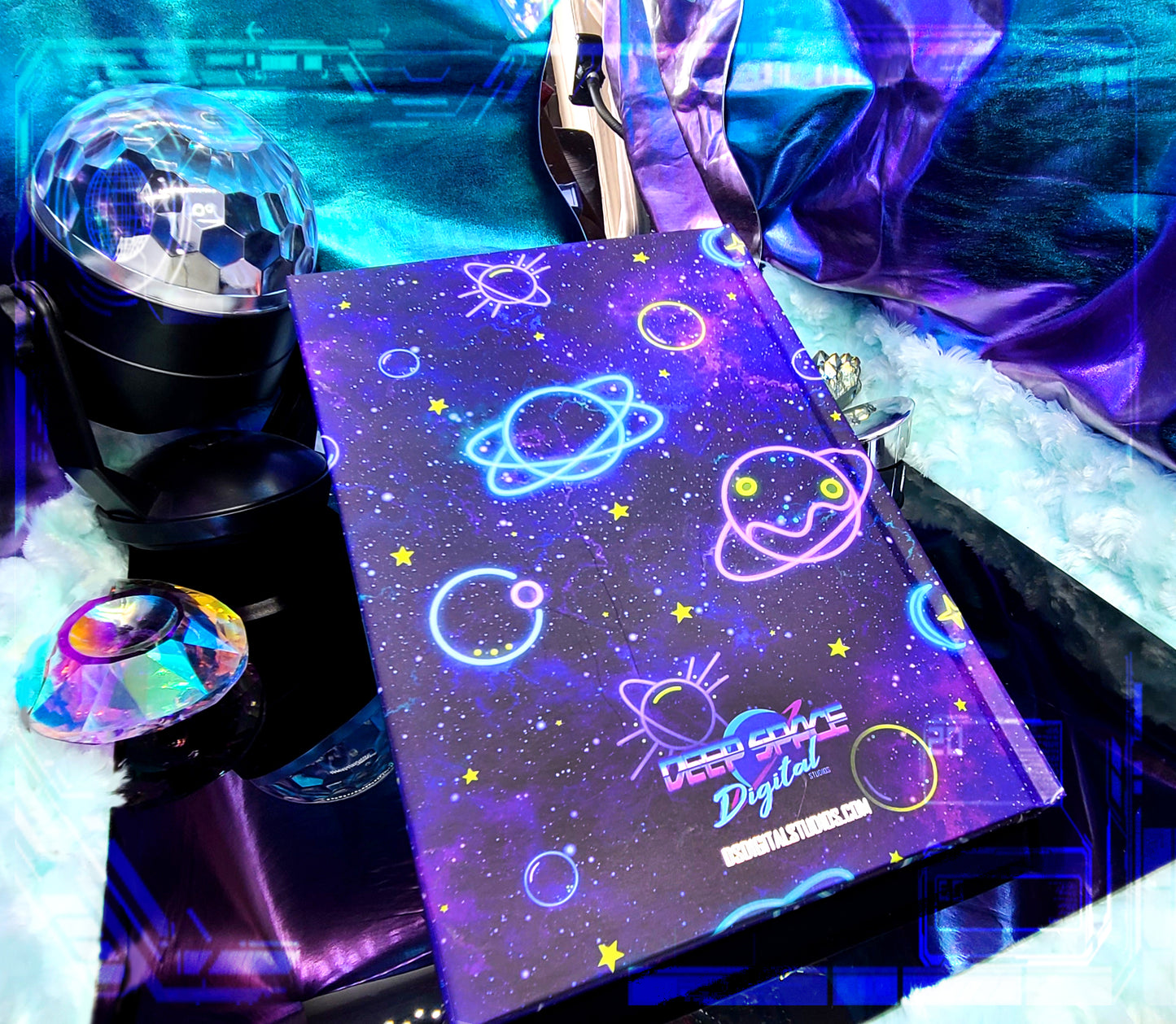 Neon Space | Foil Printed Notebook | A5