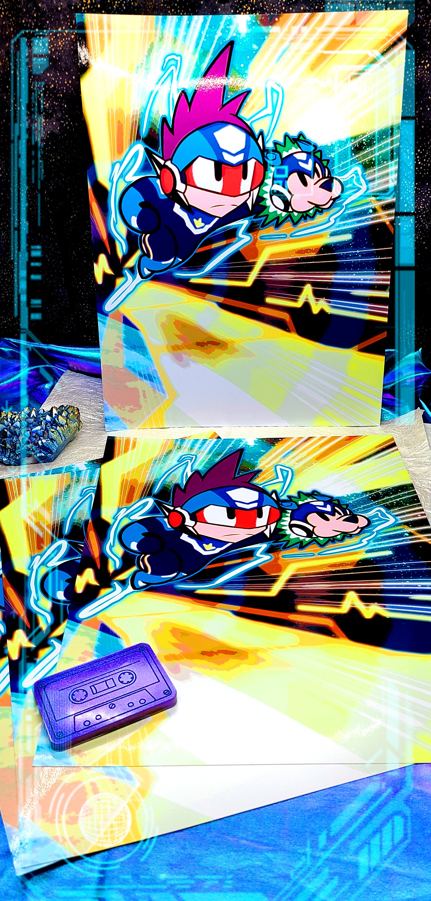 Geo and Rush | Print 8.5 x 11 | Megaman Starforce