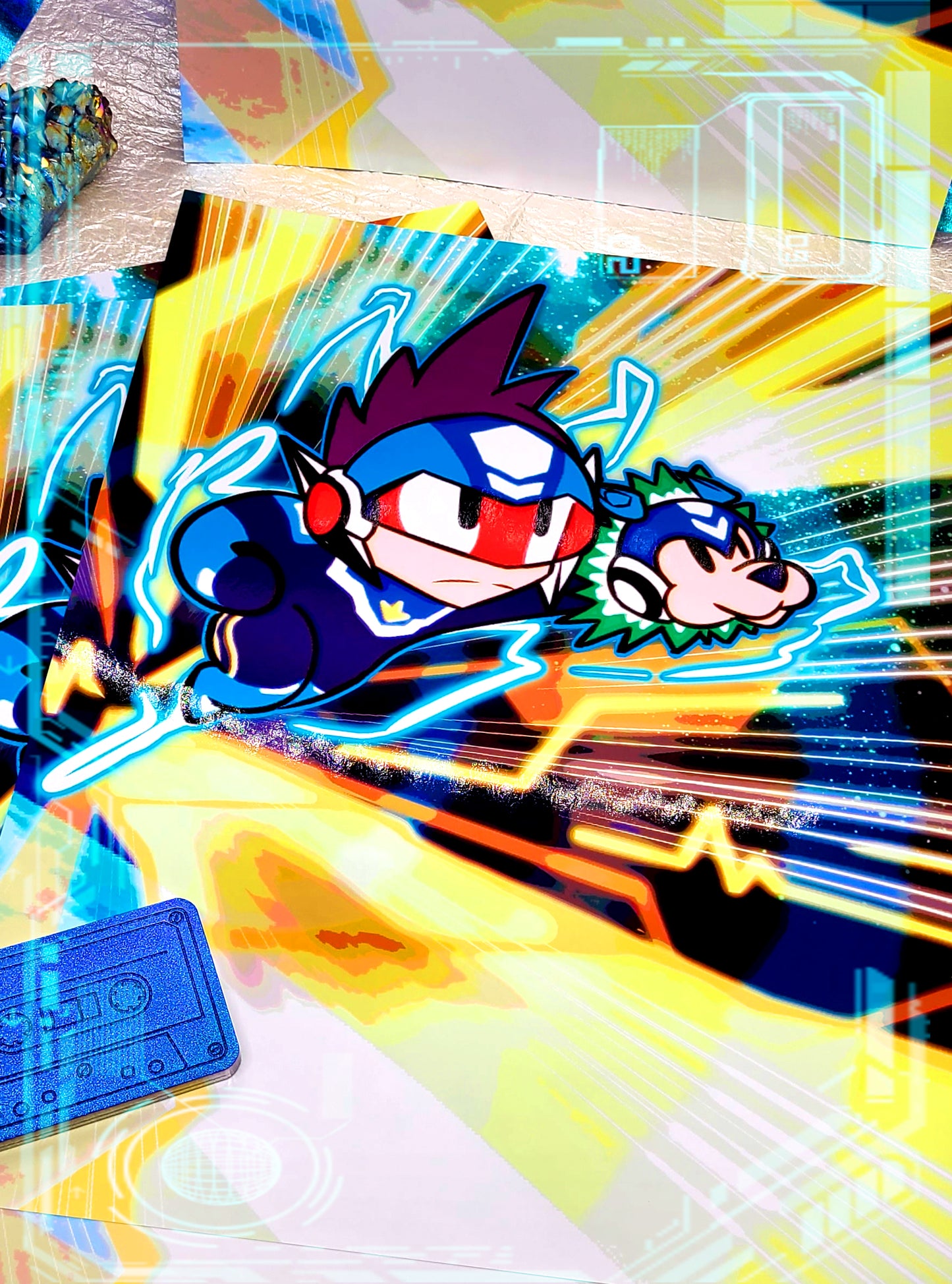Geo and Rush | Print 8.5 x 11 | Megaman Starforce