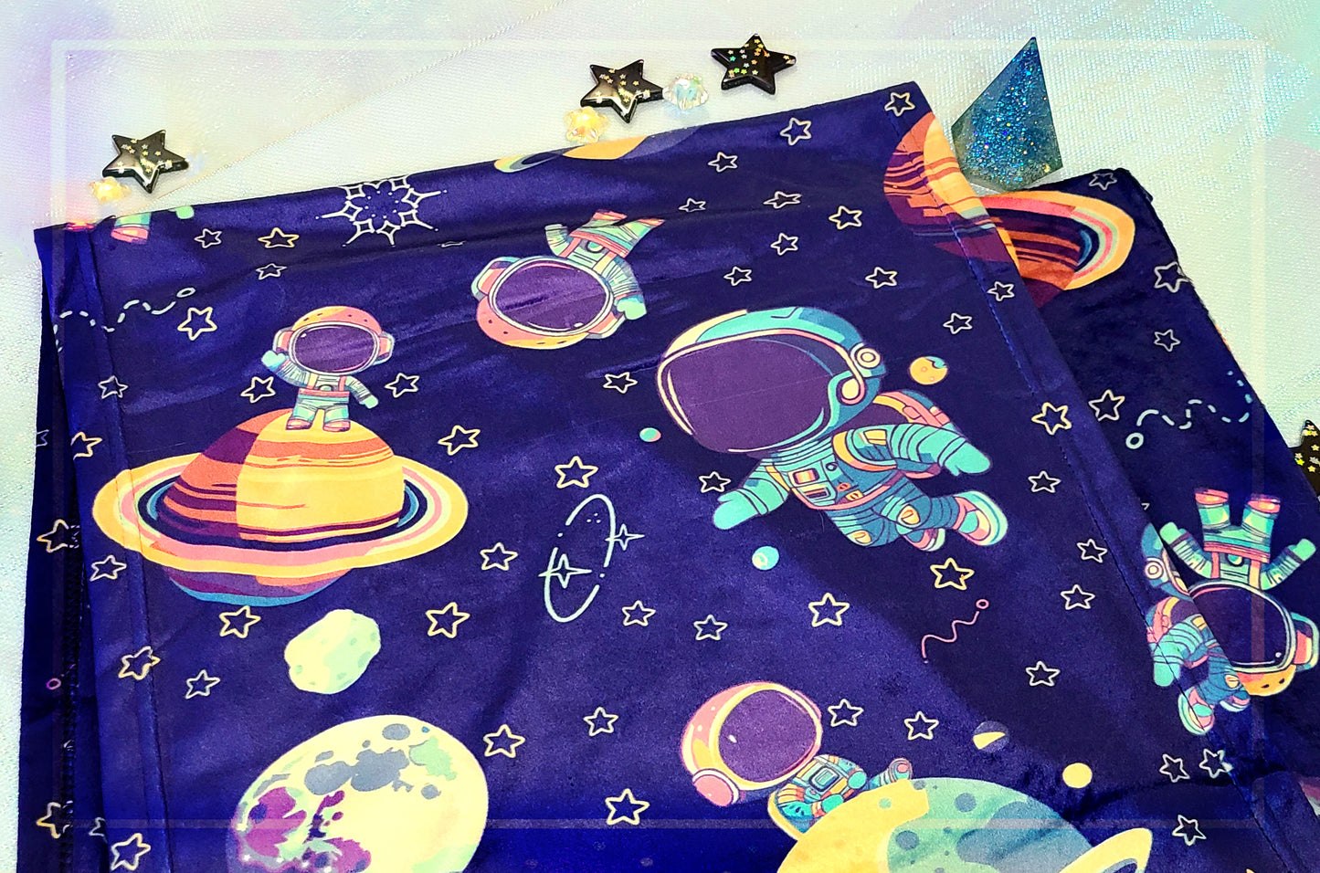 Spaceman Minky Scarf | Printed Scarf