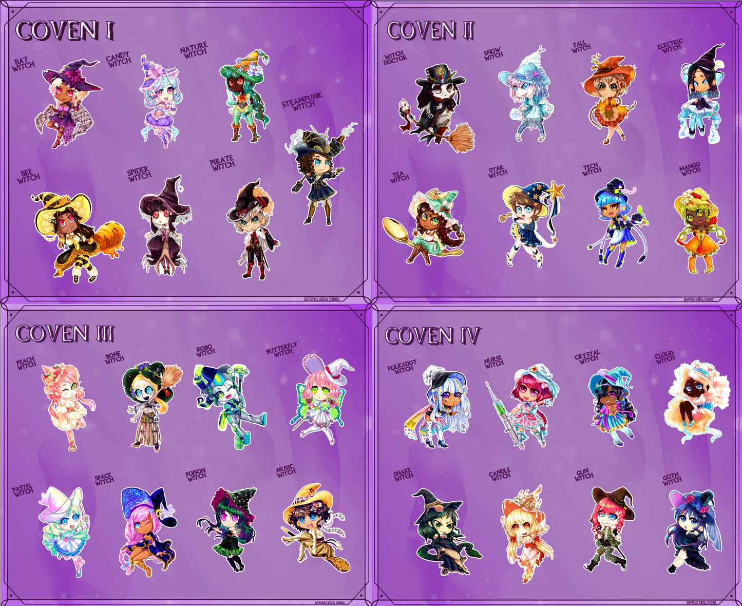 Holographic Witch Sticker | Holo Print, Sticker Sheet Bundle | Flair Witch Project