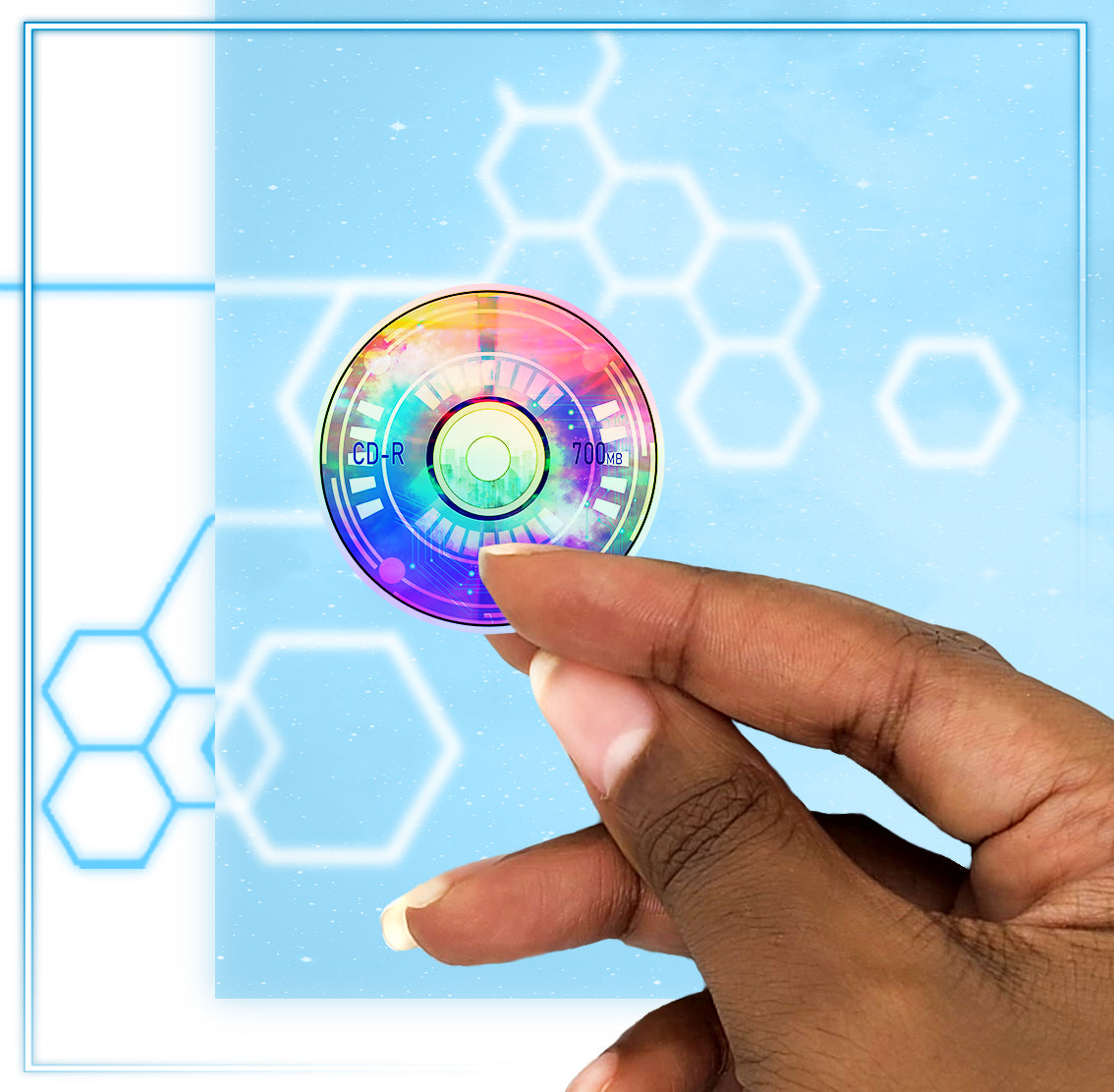 Spacewave CD Sticker | Holographic