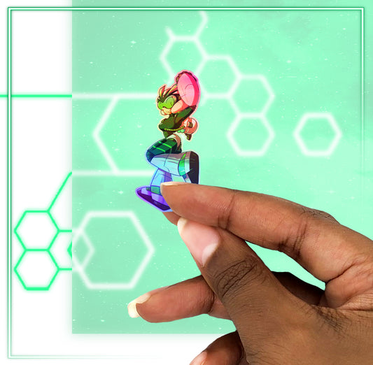 Wave Suit Luna Sticker | Holographic