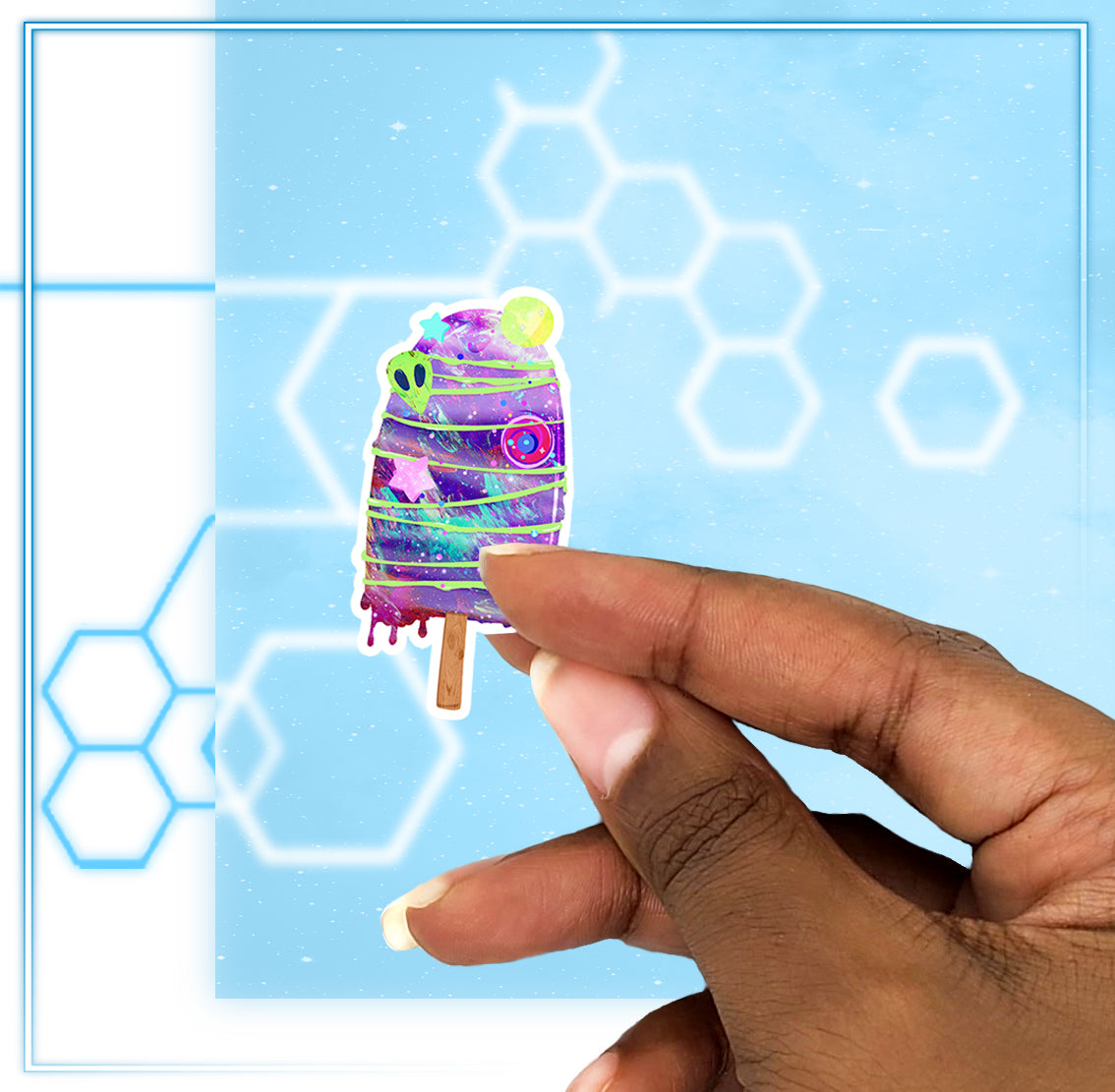 Space Popsicles | Holographic | Sticker pack