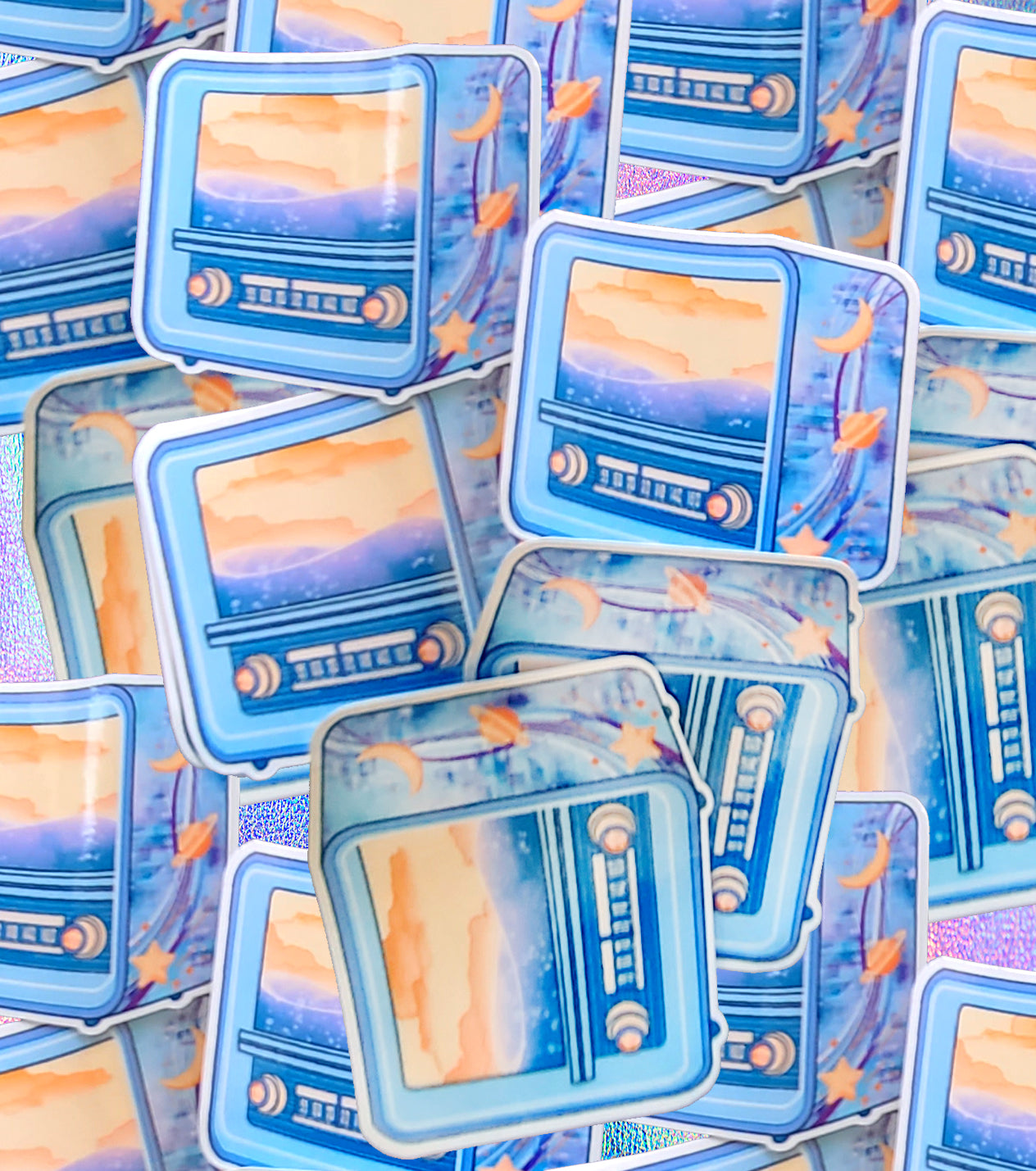 Retro Radio Space Sticker