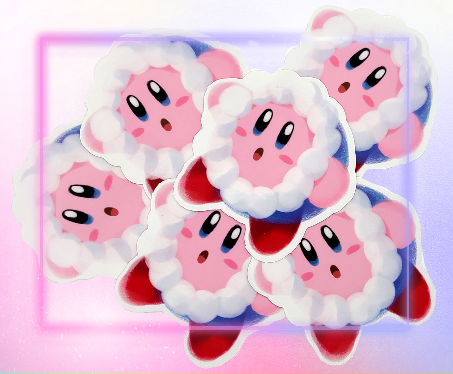 Kirby Hat Sticker | Solid & Clear Vinyl