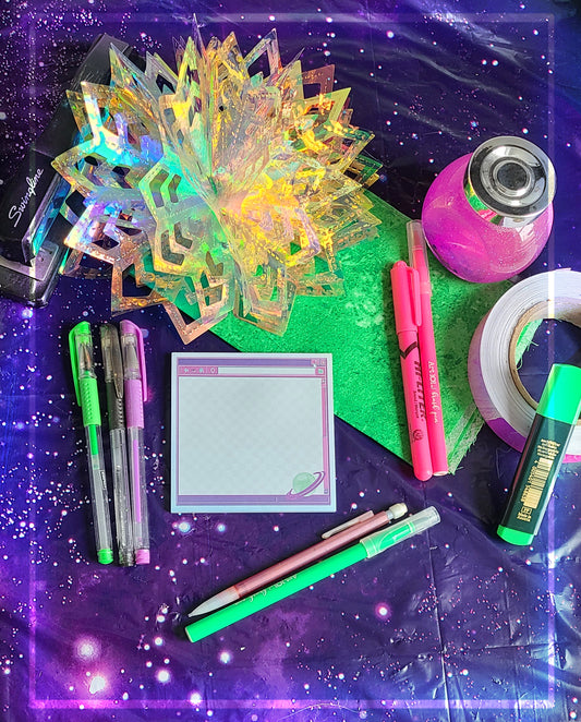 Web Browser Memo Pad | Cute Stationery | Space Tech Memo Pad | Desk Accessories