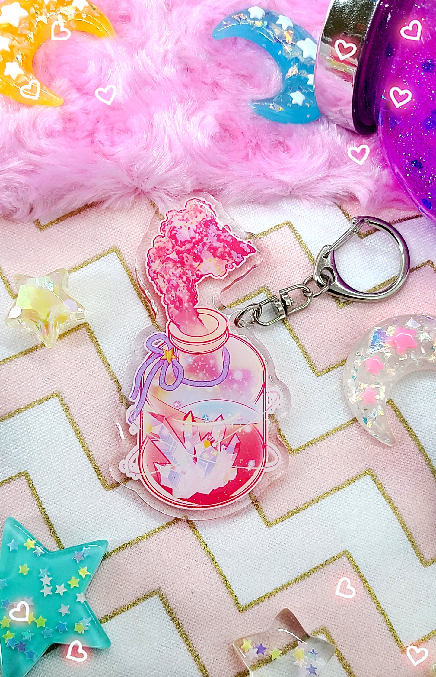 Crystal Jar Keychain