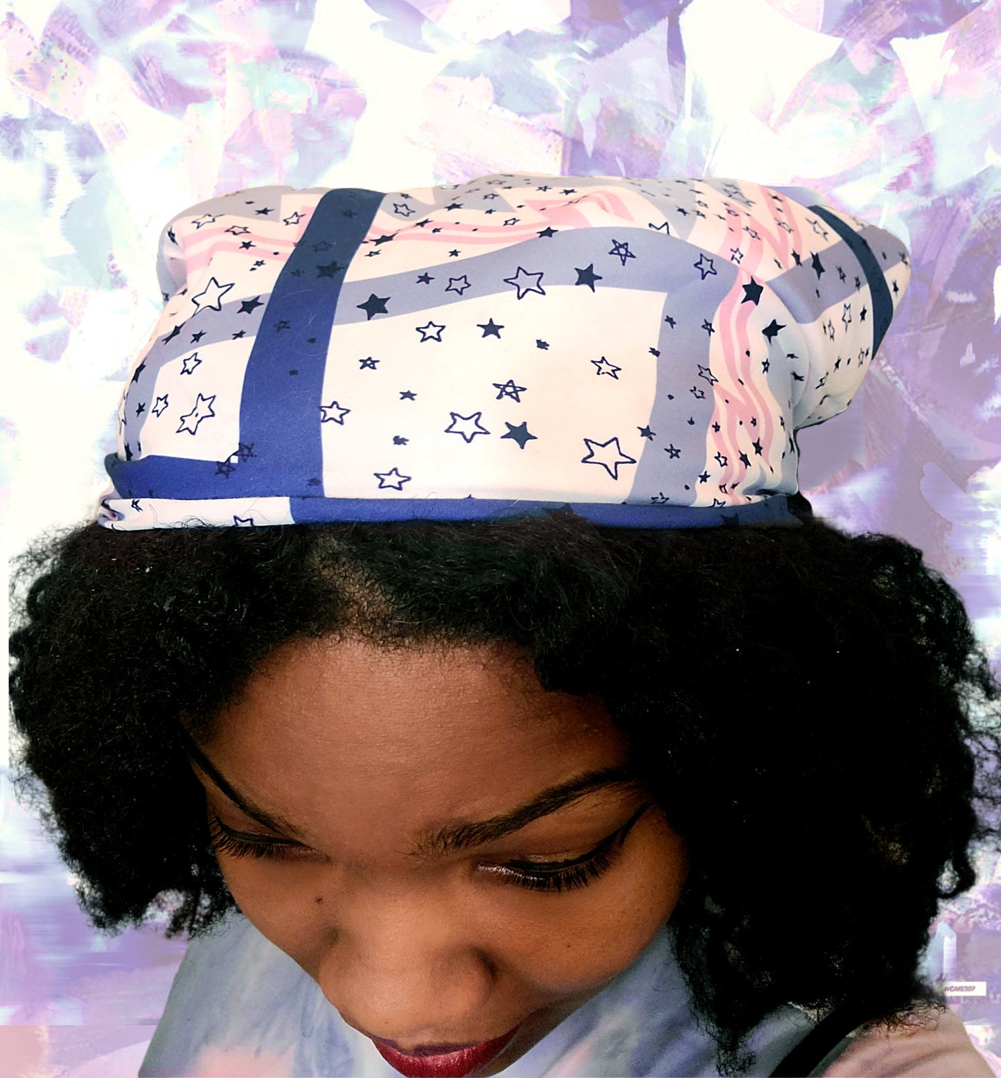 Geo Stars Printed Bandana | Head Scarf