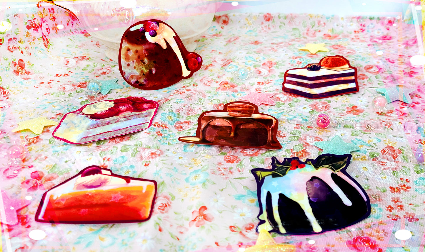 Cake Slices | Sticker Pack | Cute Stars