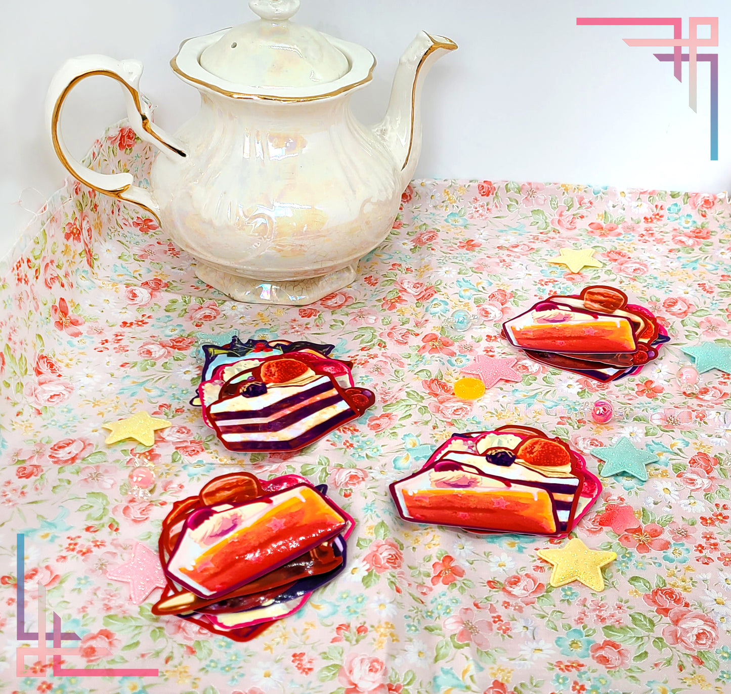 Cake Slices | Sticker Pack | Cute Stars