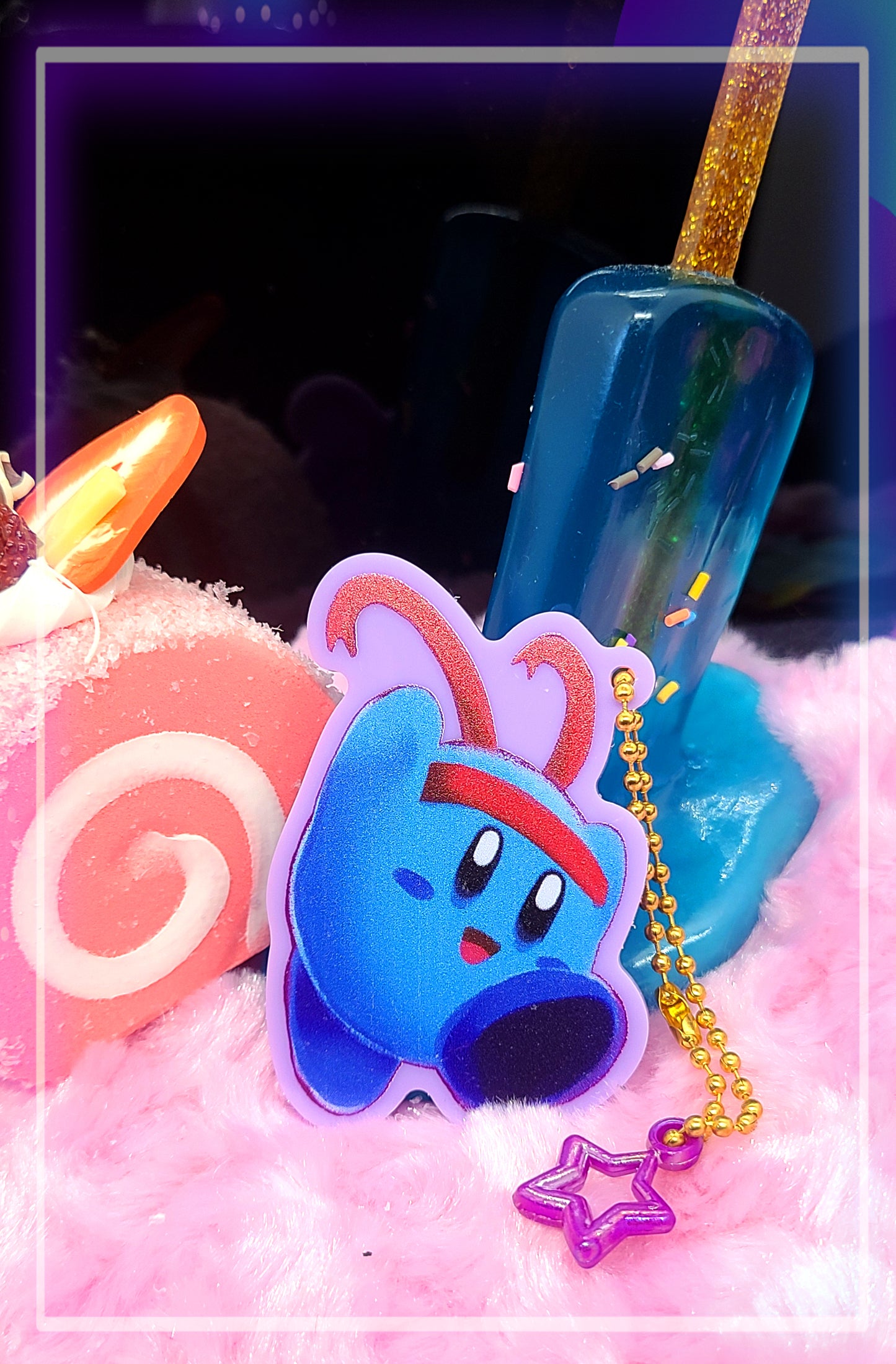 Kirby Hat Charms | Colored Acrylic