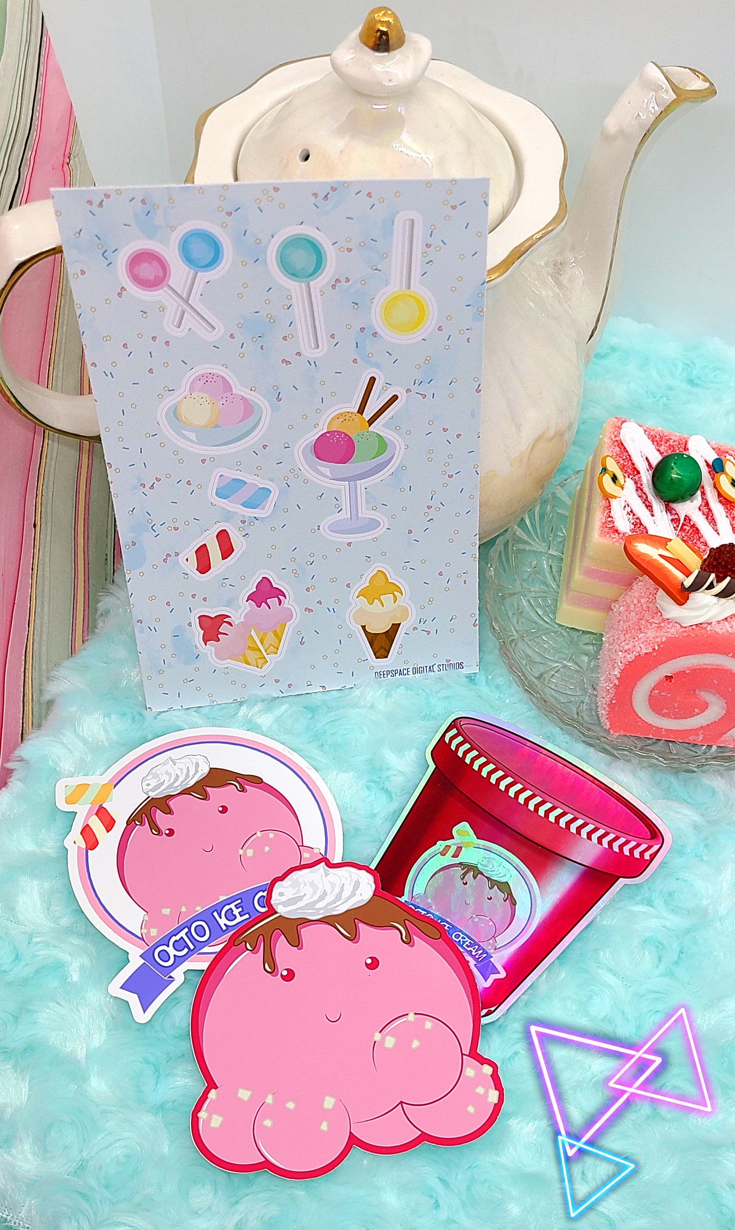 Ice Cream Octopus Sticker Pack