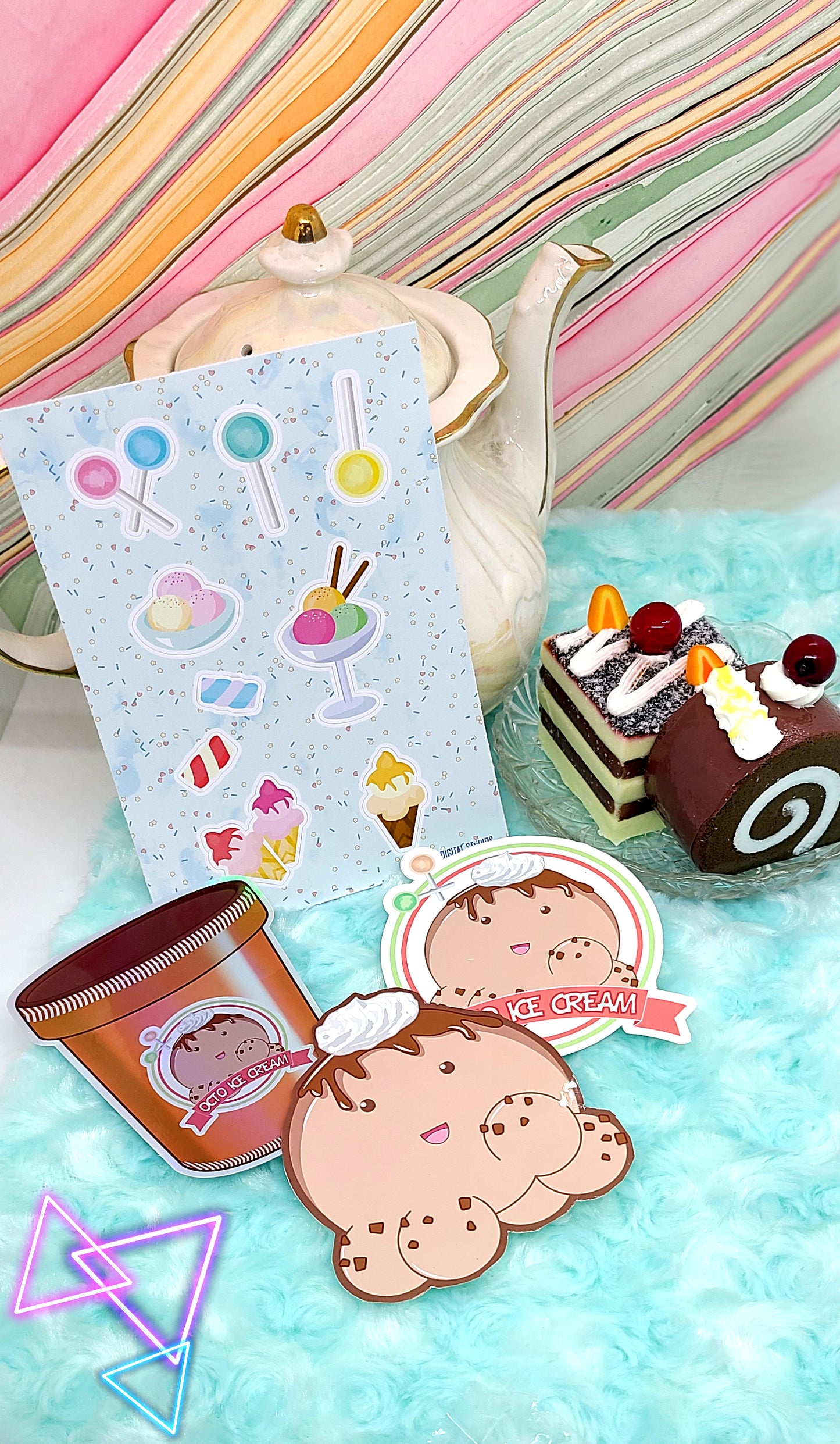 Ice Cream Octopus Sticker Pack