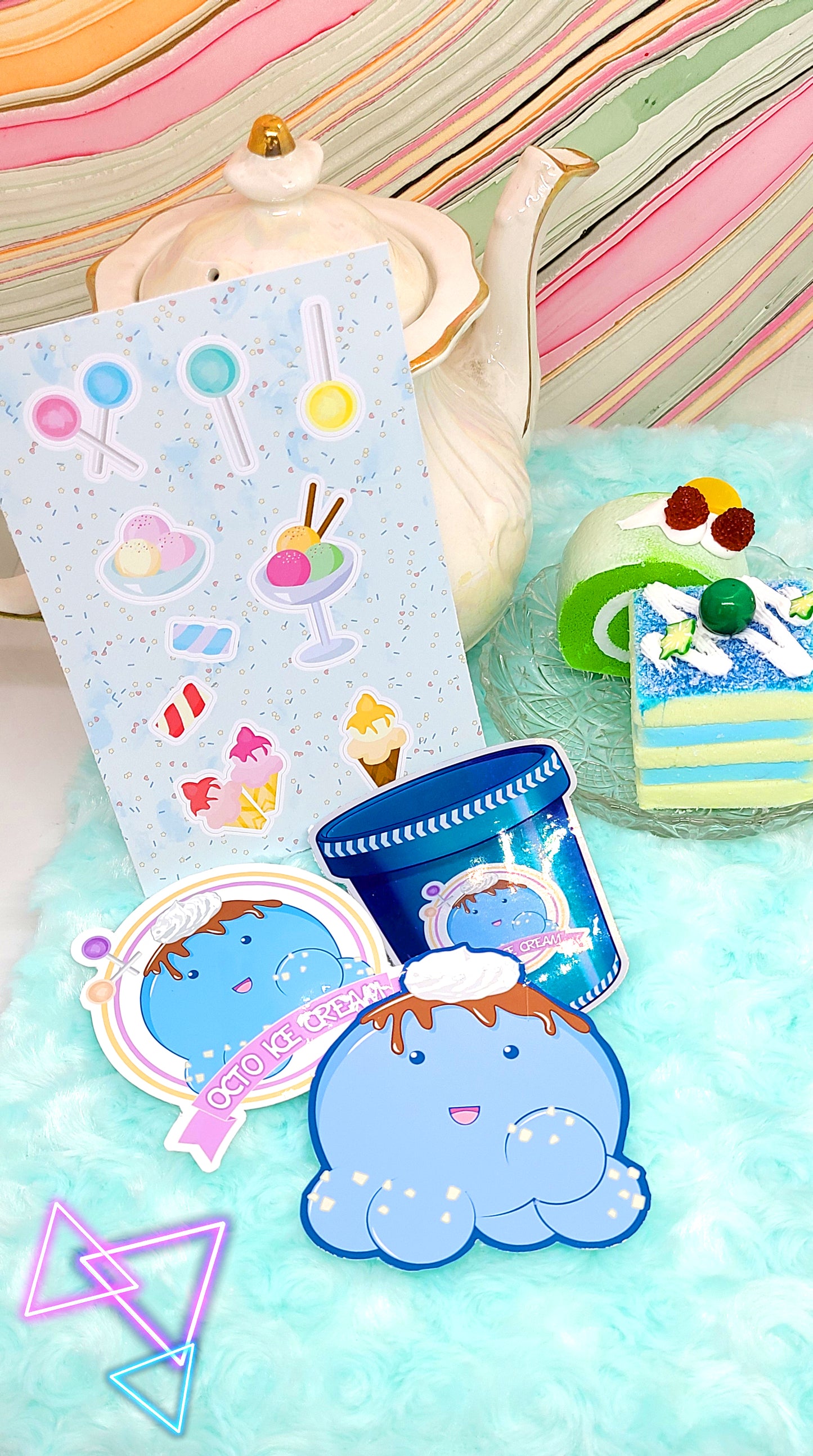 Ice Cream Octopus Sticker Pack