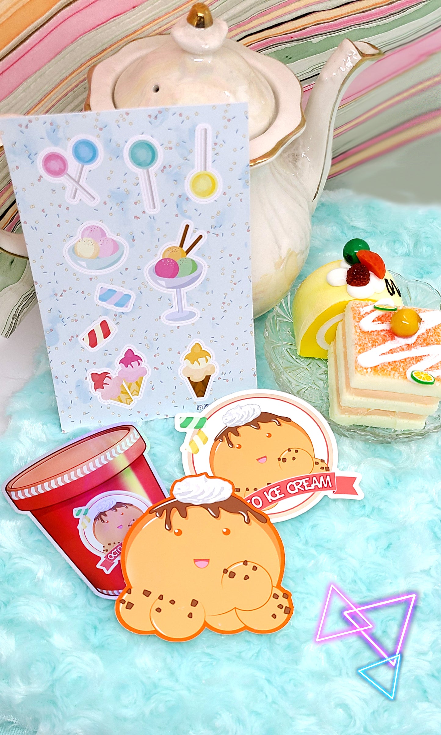 Ice Cream Octopus Sticker Pack