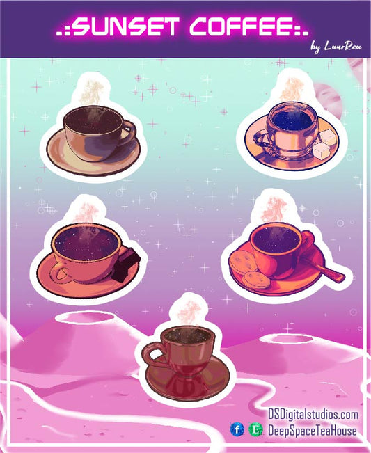 Sunset Coffee Sticker Sheet