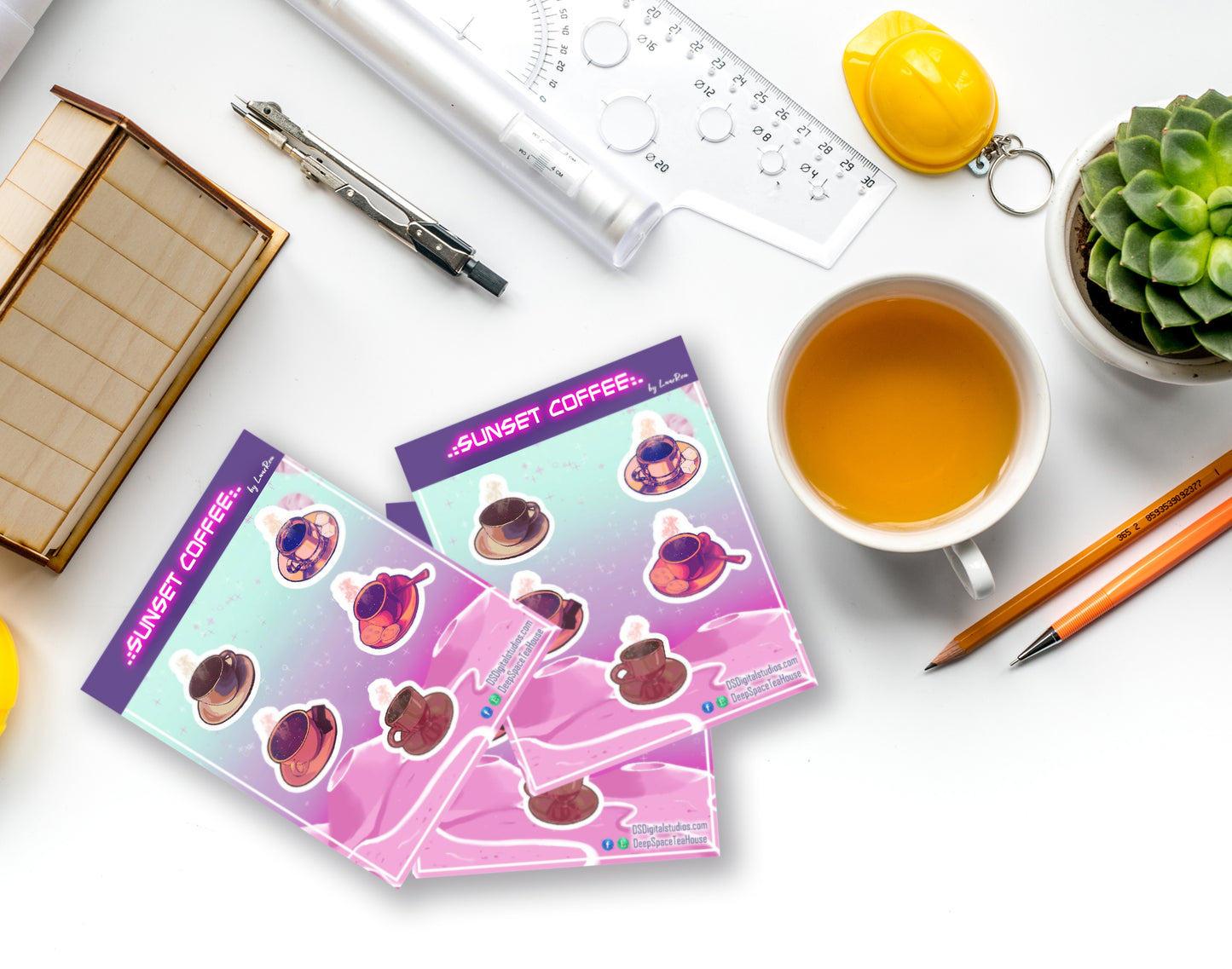 Sunset Coffee Sticker Sheet
