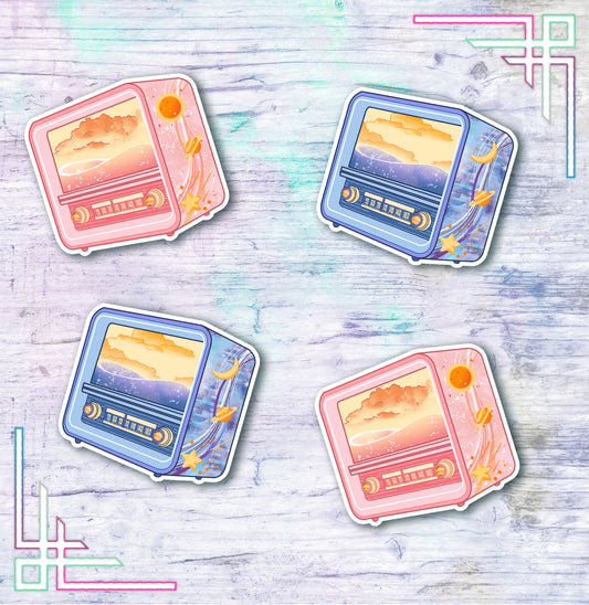Retro Radio Space Sticker