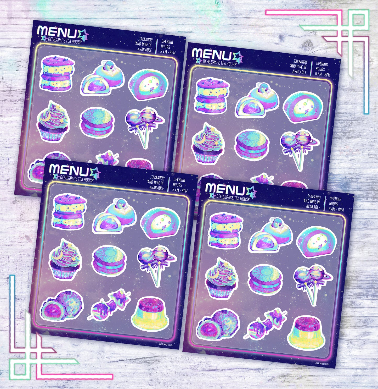 Sweets Menu Sticker Sheet