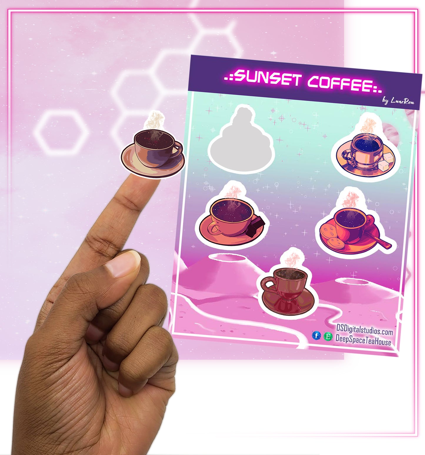 Sunset Coffee Sticker Sheet