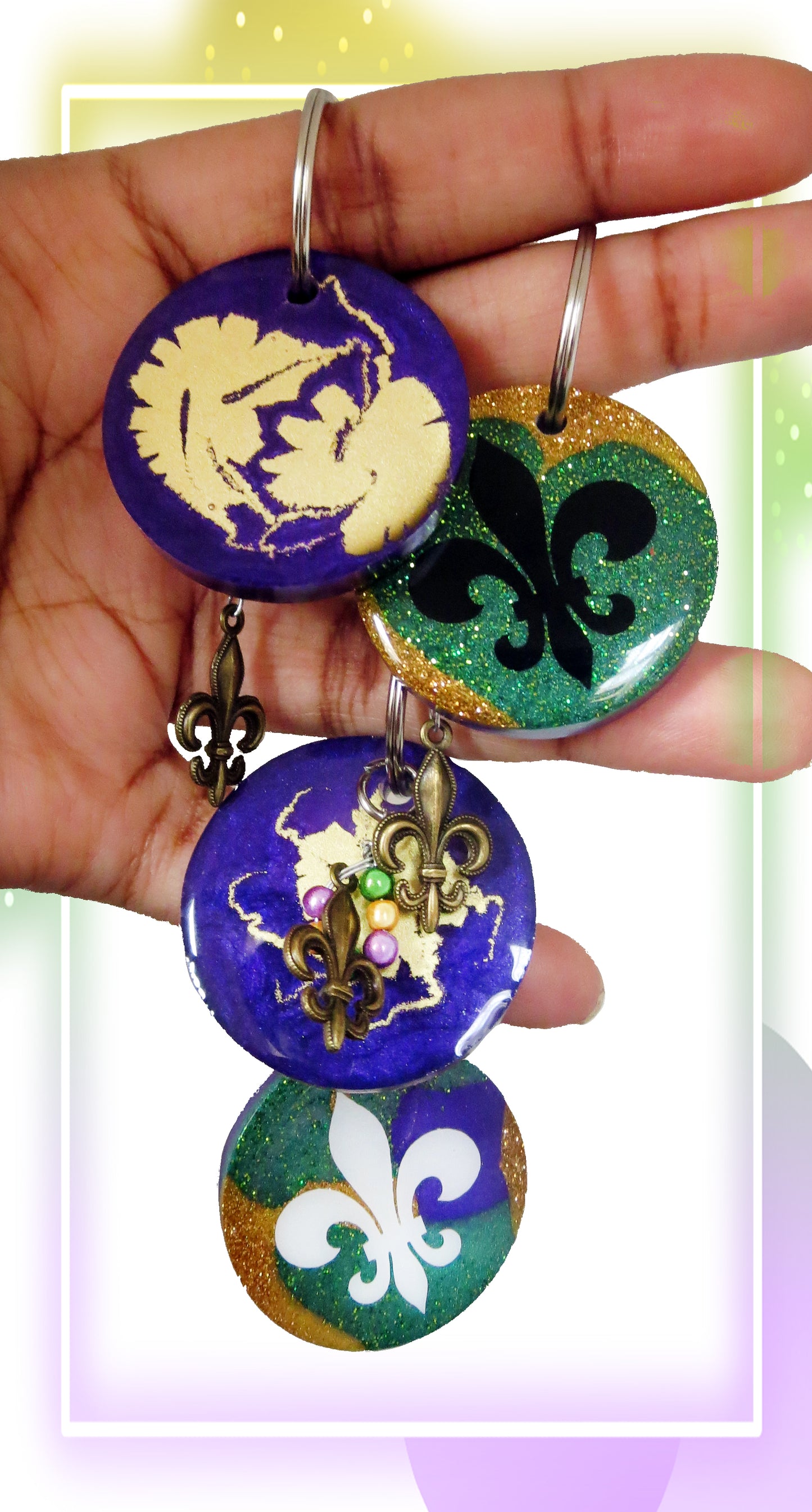 Mardi Gras Key Chain