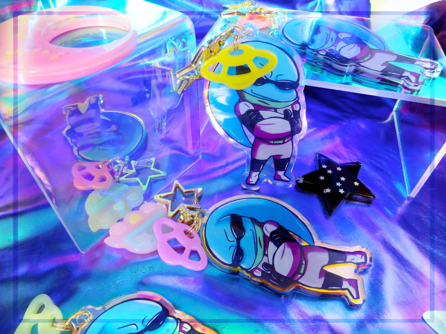 Deep Space Danny Keychain | Rainbow Holo