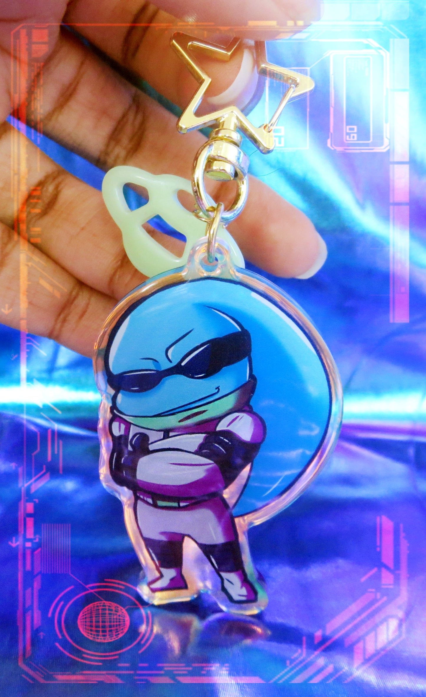 Deep Space Danny Keychain | Rainbow Holo