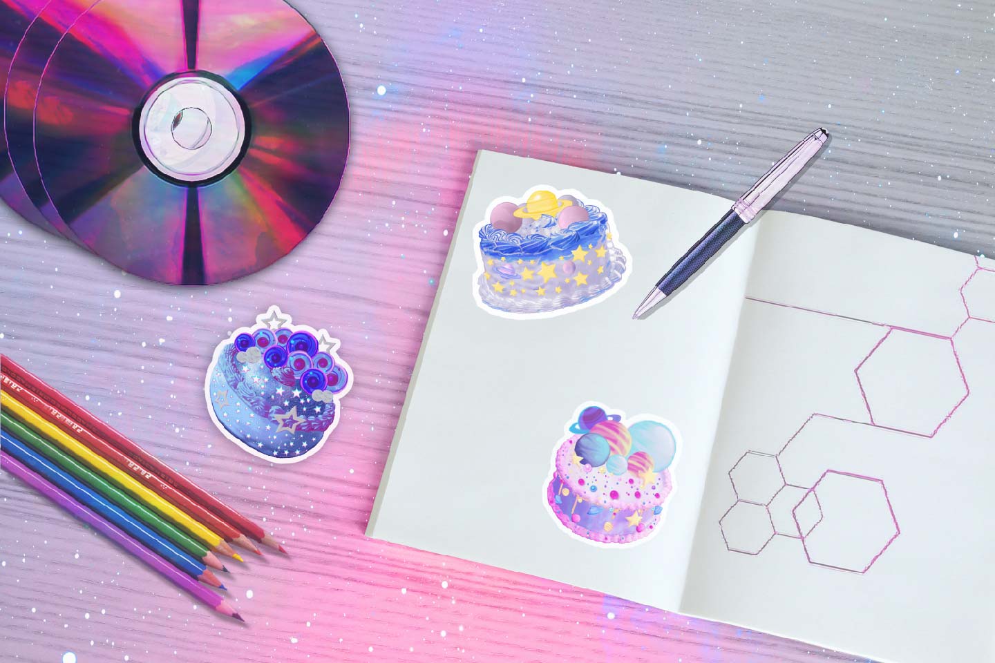 Space Cake Sticker