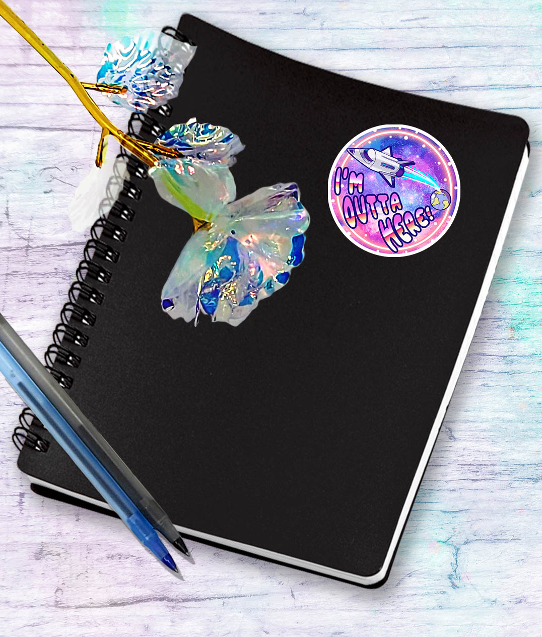 I'm Outta Here Circle Sticker