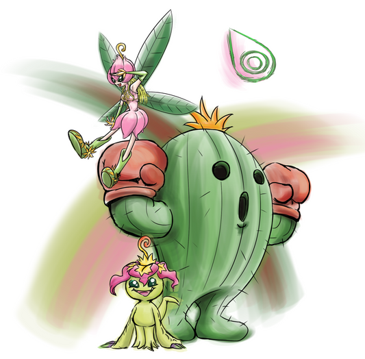 Palmon Digi-lutions Print | Various Sizes | Fan Art | Digimon