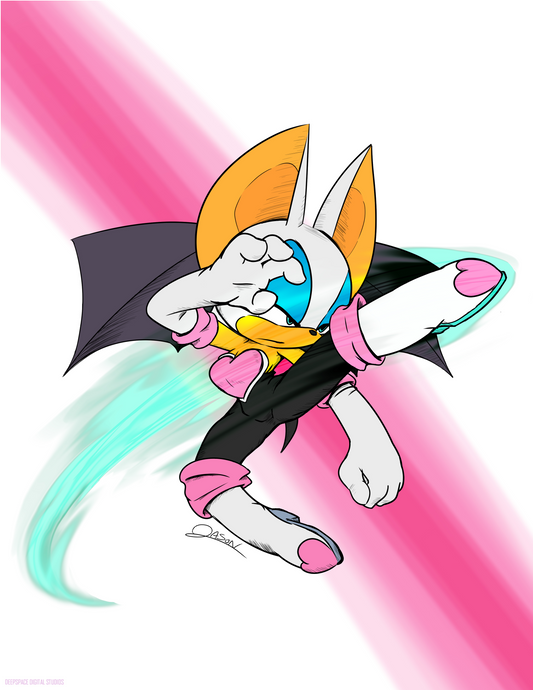 Rouge the Bat Print | Various Sizes | Fan Art | Sonic the Hedgehog