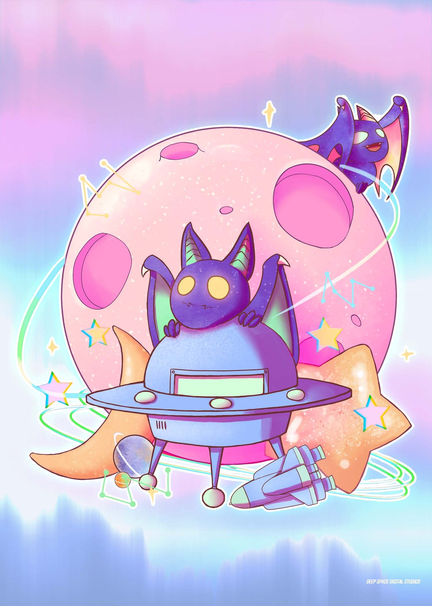 Space Bats | Print 5" x 7" | Wall Art