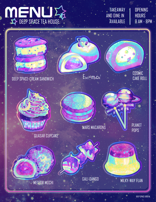 Sweets Menu Print 8.5 x 11