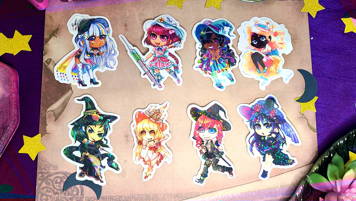 Holographic Witch Sticker | Holo Print, Sticker Sheet Bundle | Flair Witch Project