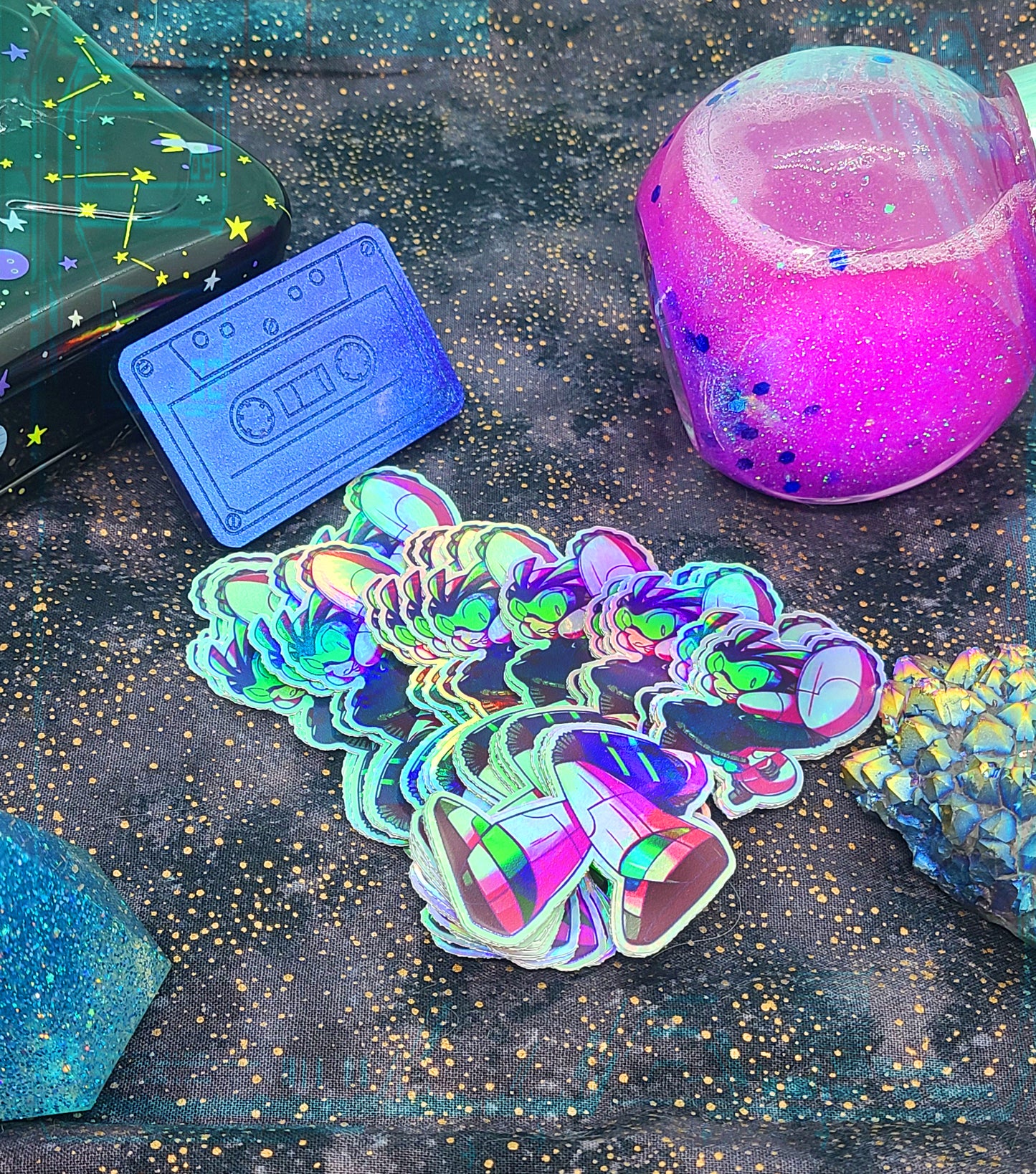 Wave Suit Luna Sticker | Holographic