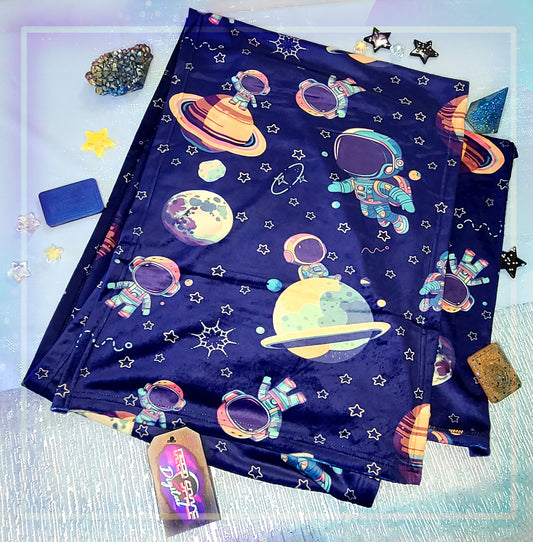 Spaceman Minky Scarf | Printed Scarf