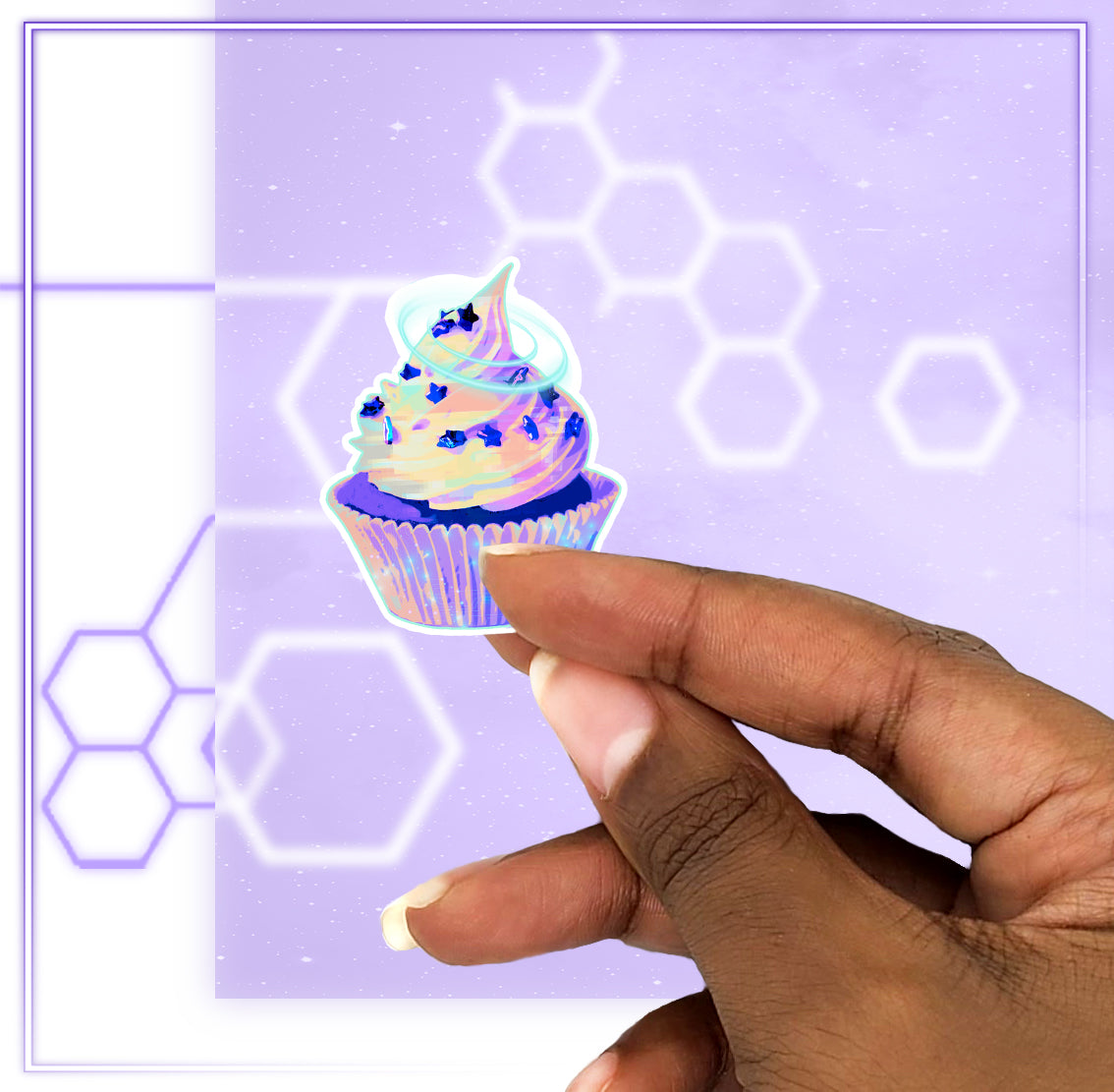 Nebula Cupcake Sticker